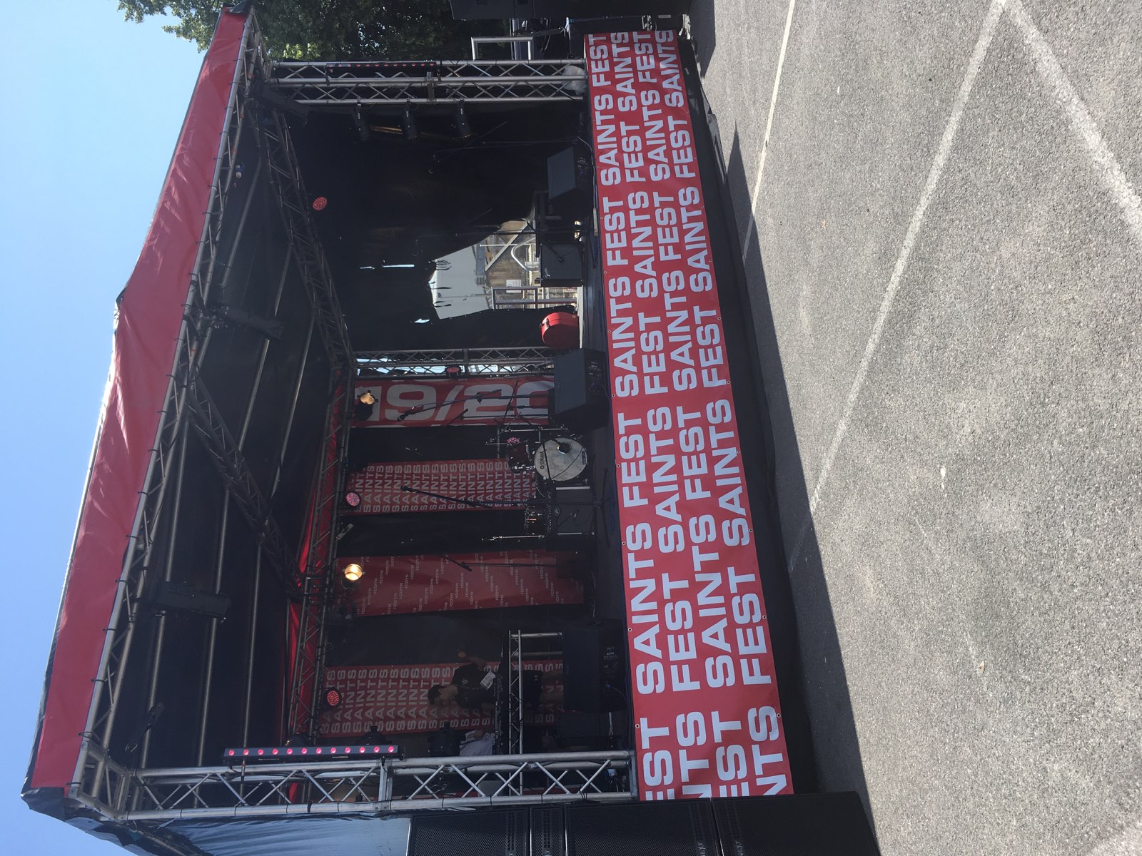 Saints Fest stage graphics